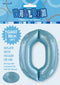Giant Light Blue Number 0 86cm 34” Foil Balloon